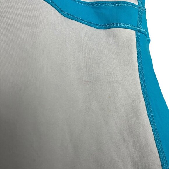 Lululemon Women's 2 Run Track Fast Tank Top Blue White Colorblock Racerback Gym - Picture 3 of 5